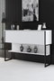 Hanah Home Luxe Cómoda Blanco y Negro